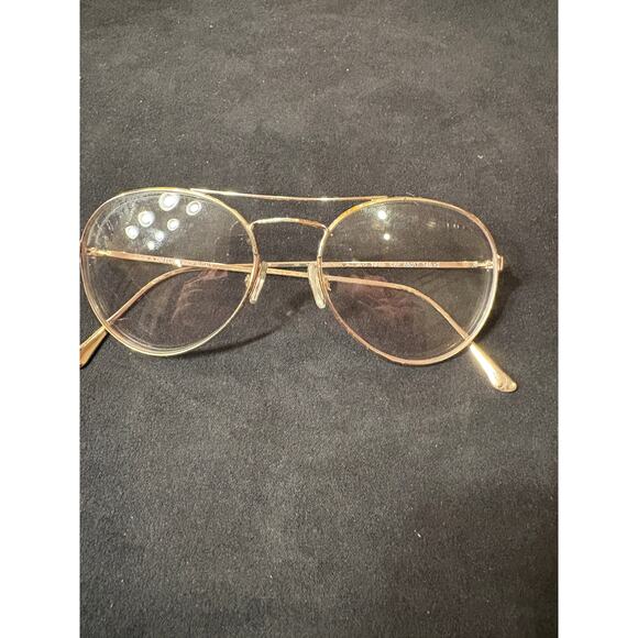 Tom Ford Gold Metal Round Aviator Prescription Glasses TF55 28E 55 17 Used - Picture 3 of 9